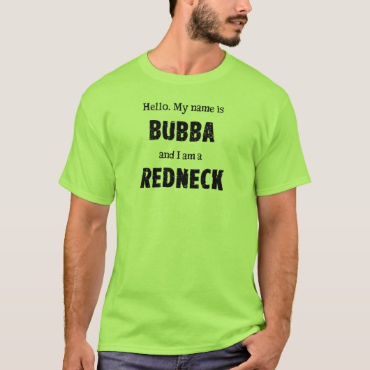 T-shirt Mon nom est Bubba (Devant)