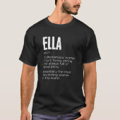 T-shirt Mon nom est Ella Funny Nom balise (Devant)
