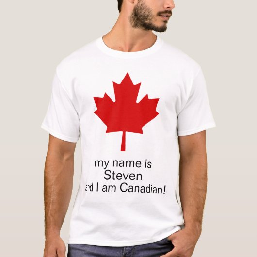 T-shirt Mon nom est et je suis Canadien (Devant)