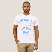 T-shirt Mon nom est __et je suis un velu (Devant entier)