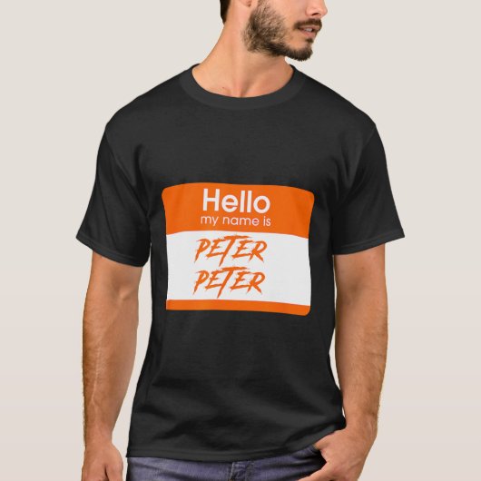 T-shirt Mon Nom Est Peter Peter Citrouille Mangeur Drôle H (Devant)