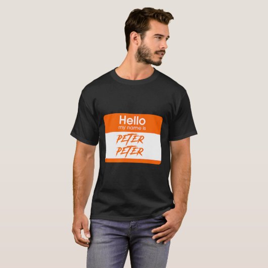 T-shirt Mon Nom Est Peter Peter Citrouille Mangeur Drôle H (Devant entier)