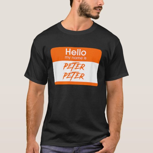 T-shirt Mon Nom Est Peter Peter Citrouille Mangeur Drôle H (Devant)