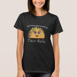 T-shirt Mon Nom Princesse Est Taco Belle Cinco de Mayo Fie