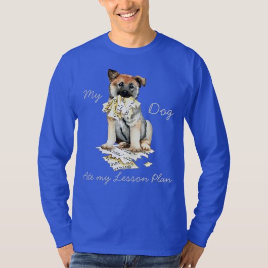 T-shirt Mon norvégien Elkhound a mangé mon plan de leçon T (Devant)