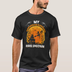 T-shirt Mon Norvégien Elkhound Dog Ride Shotgun Halloween