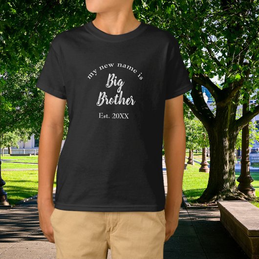 T-shirt Mon nouveau nom est Big Brother New Big Brother Bl