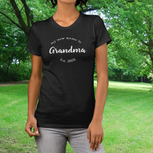 T-shirt Mon nouveau nom est grand-mère Est