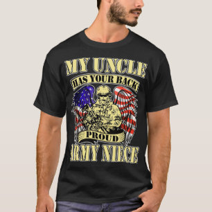 T-shirt Mon oncle a ton dos fière armée nièce US Militar