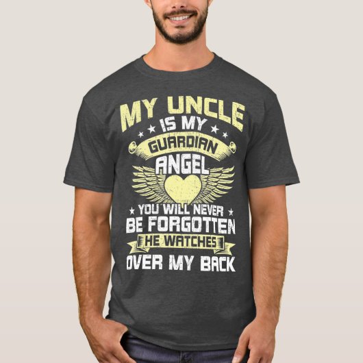 T-shirt Mon oncle Est Mon Ange Gardien Mémorial Oncle (Devant)