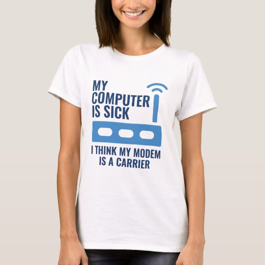 T-shirt Mon Ordinateur Est Malade (Devant)
