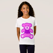 T-Shirt Mon ours de nounours pourpre (Devant entier)