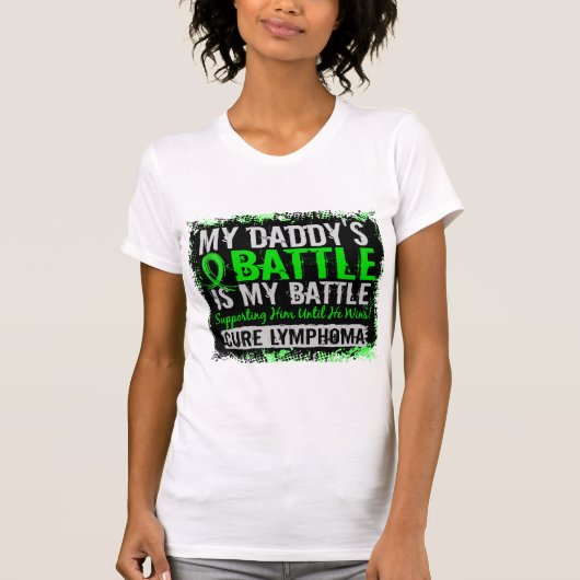 T-shirt Mon papa du lymphome trop 2 de bataille (Devant)
