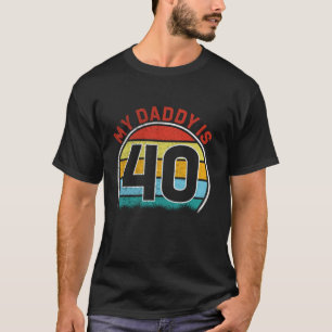 T-shirt Mon papa est 40 drôle 40e anniversaire papa Vintag