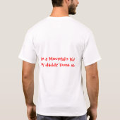 T-shirt Mon papa est mon héros (Dos)