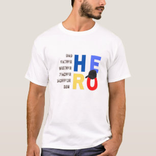 T-shirt Mon papa le père héros enseignant chauffeur fils
