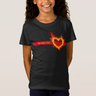 T-Shirt Mon papa (maman) est un héros pompier Personnalise