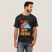 T-shirt Mon Papa Mon Héros (Devant entier)