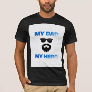 T-shirt Mon Papa Mon Héros – Cadeau de Fête des Pè