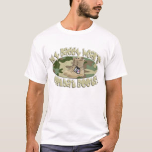 T-shirt Mon papa porte des bottes de combat