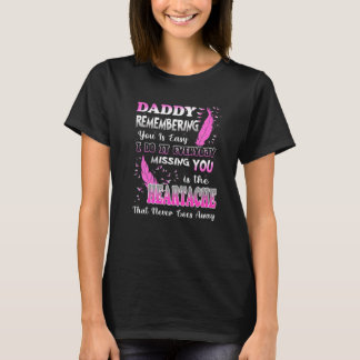 T-shirt Mon Papa Qui N'A Pas Pu Vous Est Le Coeur Qui N'A
