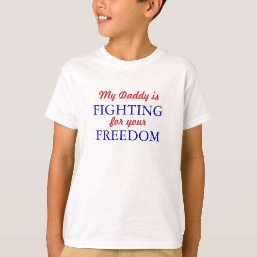 T-shirt Mon papa se bat (Devant)