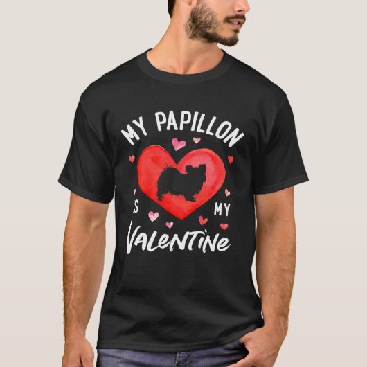 T-shirt Mon Papillon est ma Saint Valentin, la Saint Valen (Devant)