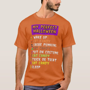 T-shirt Mon parfait Halloween Funny Skeleton Cool Citrouil