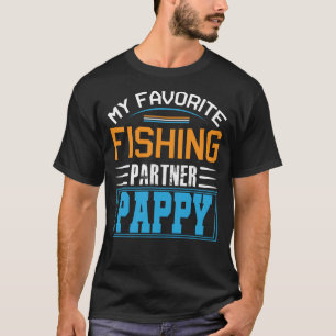 T-shirt Mon partenaire de pêche favori Fête des pères PAPP