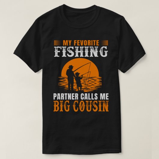 T-shirt Mon Partenaire De Pêche Préféré M'Appelle BIG COUS (Design devant)