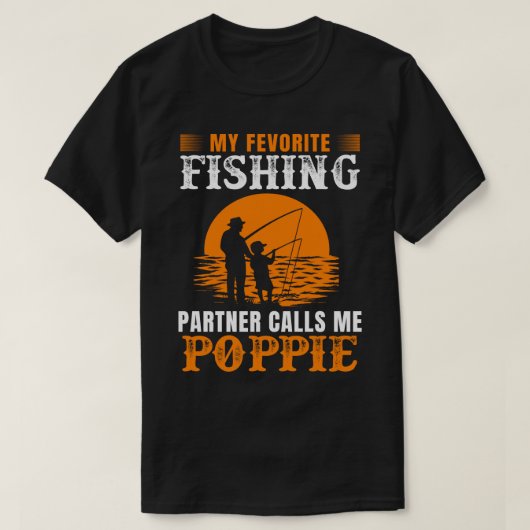 T-shirt Mon Partenaire De Pêche Préféré M'Appelle Le Vinta (Design devant)