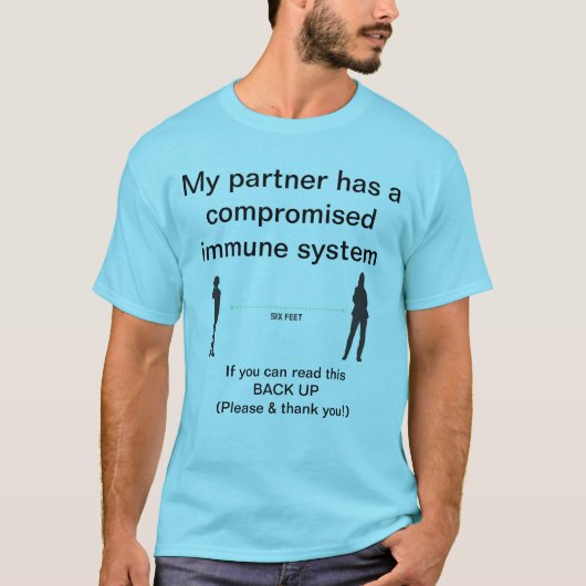T-shirt Mon partenaire dispose d'un système d'immunoglobul (Devant)