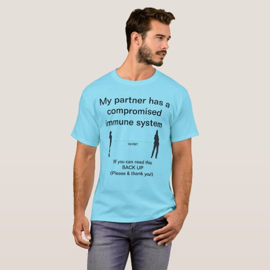 T-shirt Mon partenaire dispose d'un système d'immunoglobul (Devant entier)