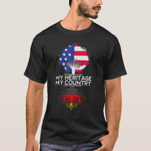 T-shirt Mon patrimoine Mon pays Américain Allemand Von Ste
