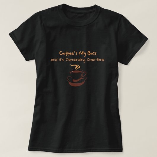 T-shirt Mon patron au café (Design devant)