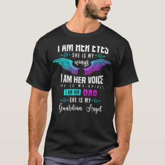 T-shirt Mon Père Est L'Ange Gardien Qui Surveille Chri