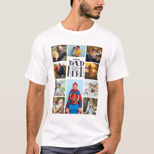 T-shirt Mon père est mon héros 10 photo collage meilleur p