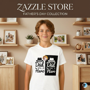 T-shirt Mon Père Est Mon Héros  Fête des pères spéciale av