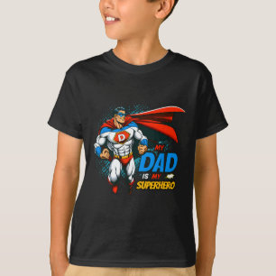 T-shirt Mon père est mon super-héros Enfants Cool père &#;