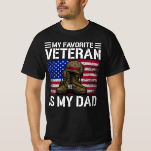 T-shirt Mon père est mon vétéran préféré Cadeau pour père 