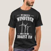 T-shirt Mon Père Est Un Éolien Technique Pères Éolien Turb (Devant)