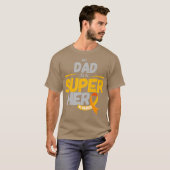 T-shirt Mon père est un super héros Jour de sensibilisatio (Devant entier)