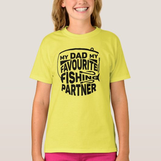 T-SHIRT MON PÈRE, MON PARTENAIRE DE PÊCHE PRÉFÉRÉ. (Devant)