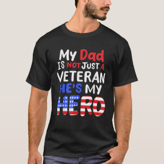 T-shirt Mon père n'est pas seulement un vétéran Il est mon