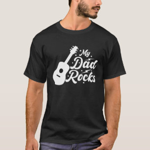 T-shirt Mon père Rocks Guitare Vintage Papa Enfants Pères