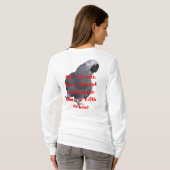 T-shirt Mon perroquet de gris africain… (Dos entier)