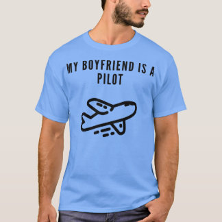 T-shirt mon petit ami est pilote