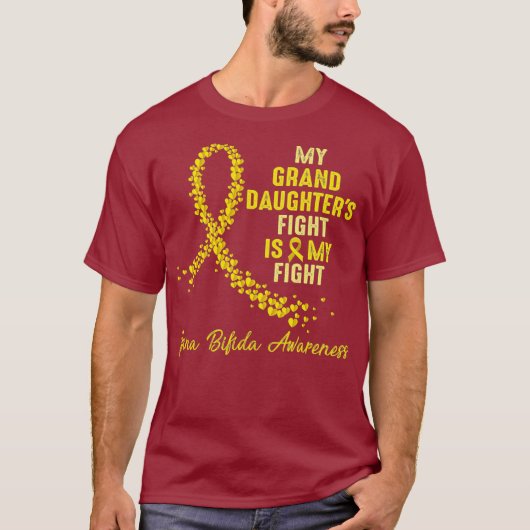 T-shirt Mon PETIT-FILLE combat est mon Spina Bifida combat (Devant)