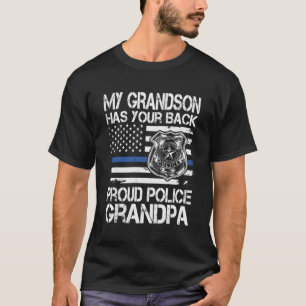 T-shirt Mon Petit-Fils A Ton Dos Fier Officier De Police G