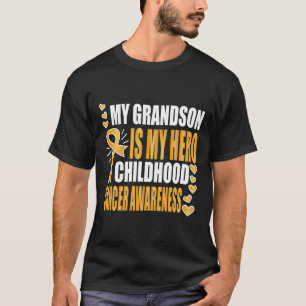 T-shirt Mon petit-fils est mon héros Sensibilisation au ca